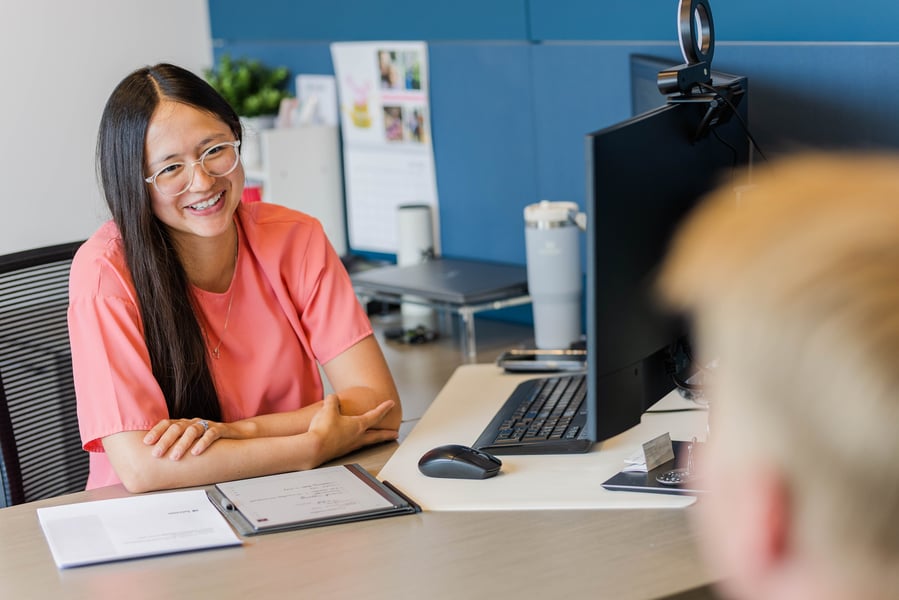 female account and her client