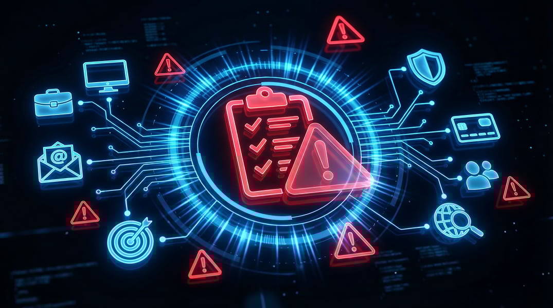 cybersecurity red flag icons