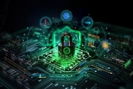 cybersecurity icon with data center