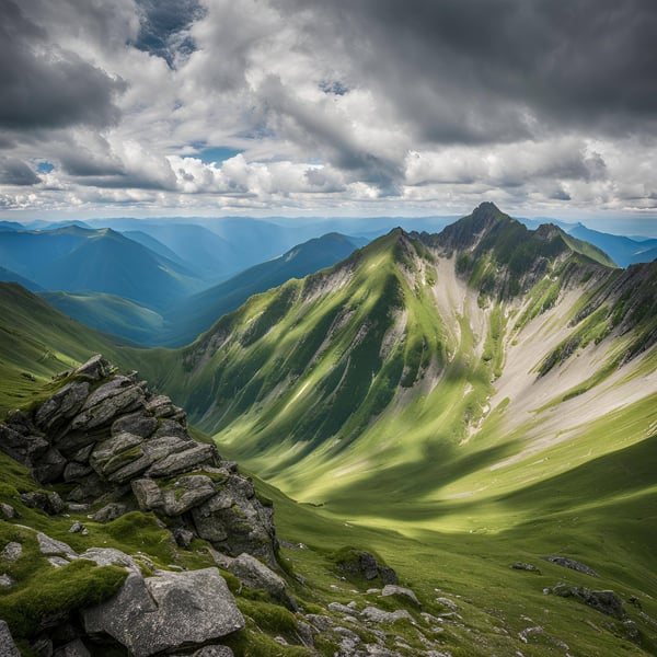 view from mountain summit
