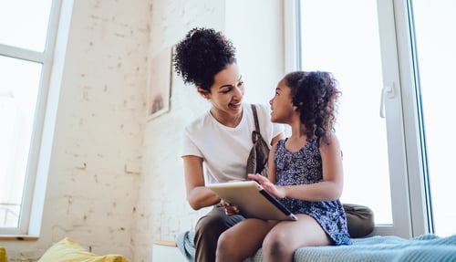 image of woman and child