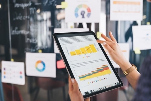 image of a device screen showing multiple graphs