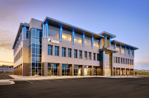 image of South Jordan office exterior at dusk