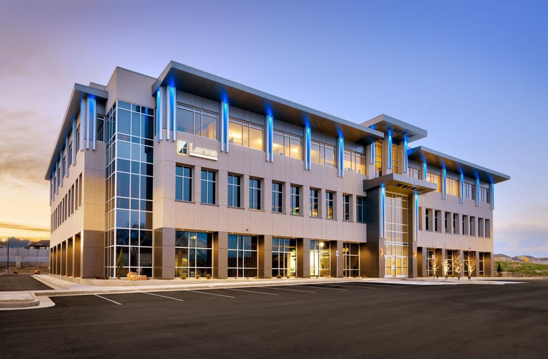 image of South Jordan office exterior at dusk